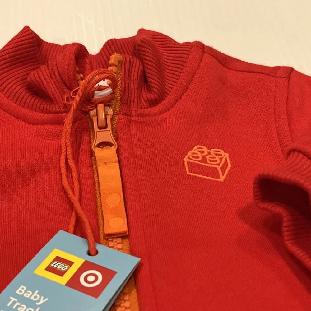 LEGO Sweatshirt Collection x Target Kids Track Zip-up Jacket & Pants Red 0-3M